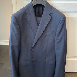 Z Zegna Navy Check Suit